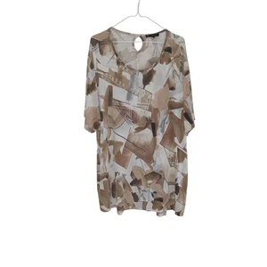 N Touch Tunic Top Women's Size 3X Large 3/4 Sleeve Multicolor Crew Neck - Picture 1 of 4