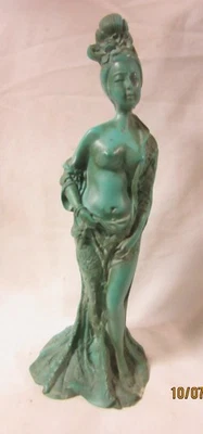 Estatua de malaquita verde simulada dama china 9,5" GCLRS-9,5 Foto 1 de 4
