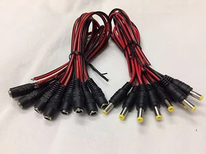 10 Paar Stecker & Buchse DC Zopf für CCTV Kamera Strom - Bild 1 von 1