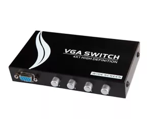 4x1 or 1x4 Bi-Directional 4 Port VGA SVGA HD15 Video Switch Switcher Selector - Picture 1 of 3