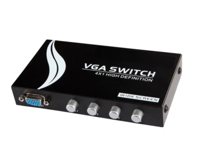 4x1 or 1x4 Bi-Directional 4 Port VGA SVGA HD15 Video Switch Switcher Selector - Image 1 of 3