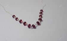 Gift For Her 925 Sterling Silver Ruby Gemstone Indian Jewelry Chain Necklace