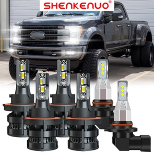 Combo LED Headlight Bulb Fog Light For Ford F250/350/450 Super Duty 05-2020 Z8QC - Picture 1 of 21