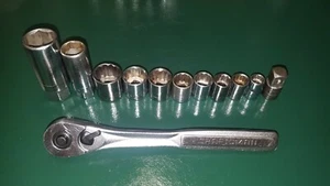12 Piece Craftsman 12 Point 3/8 Inch Drive Socket Set SAE - Bild 1 von 10