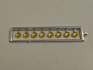 chromed plastic + resin round lights CLEAR-YELLOW mm 5.0 for model cars - Imagen 1 de 2