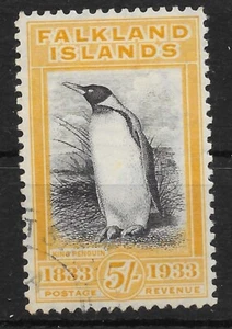 FALKLANDINSELN SG136 1933 HUNDERTJAHRFEIER 5/= SCHWARZ & GELB GEBRAUCHT - Bild 1 von 1