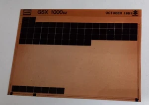Suzuki GSX1000SZ Oct 1981 Motorcycle Parts Micro Fiche - Picture 1 of 1