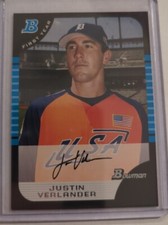 Justin Verlander 2005 Bowman Draft Picks & Prospects RC BDP129 First Year