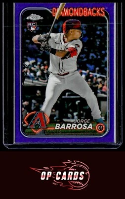 2024 Topps Chrome Update #USC163 Jorge Barrosa Purple Refractors #/250 - Image 1 of 2