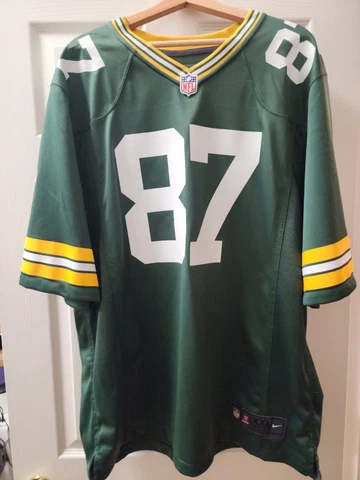 NIKE ON FEILD AUTHENTIC NFL JORDY NELSON #87 GREEN BAY PACKERS JERSEY SIZE XXL Cover