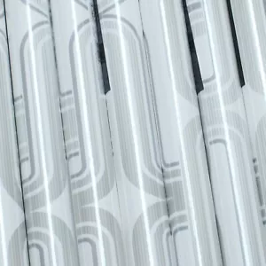 6 Rolls White Grey Wallpapers Geometric Link Chain Effect Slightly Textured Bulk - Picture 1 of 3