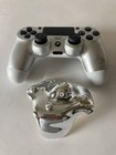 Used PS4 Dragon Quest Metal Slime Edition Controller Metal Slime Figurine Japan