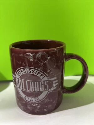 Mississippi State Bulldogs 11oz Coffee Mug - Beautiful Maroon Marble Design - Image 1 of 4