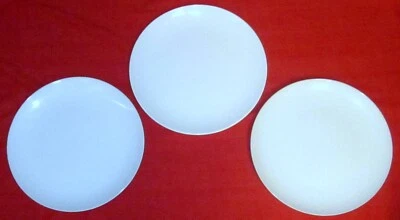 JUEGO DE 3 PLATOS DE CENA IKEA FARGRIK 12011 LG SZ BLANCO BRILLANTE CUPÉ 10 3/4 EN MUY BUENA CONDICIÓN Foto 1 de 4