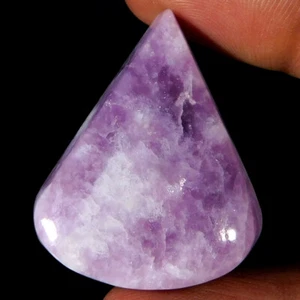 Lepidolita 100% natural única 62,55 quilates. Piedra preciosa suelta cabujón de pera - Imagen 1 de 3