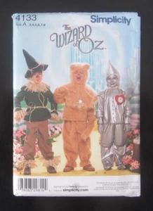 Simplicity sewing pattern, 4133, Kid's Wizard of Oz costumes, size 3-8, Uncut - Picture 1 of 9