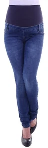 Damen Umstandsjeans Umstandshose Schwangerschafts Hose Jeans mit Bauchband D127 - Bild 1 von 4