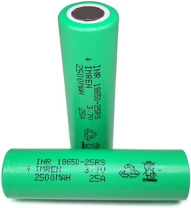 Authentic 25RS, 3.7V Flat Top Real 2500Mah, 3.7V 18650 Rechargeable Battery(2 Pa - Picture 1 of 12