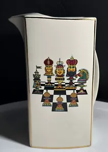 Vintage Carlton Ware Russian Chess Pattern Water/Jug Pitcher 7 x 5 x 3.5” - Picture 1 of 11