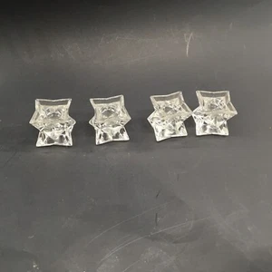 4 BLEIKRISTALL AVON GLITZERNDER STERN STAPELBAR KEGEL KERZENSTÄNDER 80er Jahre - Bild 1 von 8