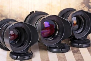 Vintage Lens Set for PL Mount - Helios 44-2 58mm, Mir-1B 37mm, Jupiter-37A 135mm - Picture 1 of 9