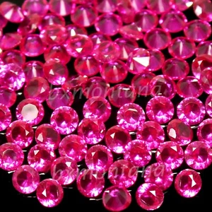 Certified Natural 1.5 mm Calibrated Round Red Ruby Eye Clean Gemstone 100 Pc Lot - Picture 1 of 6