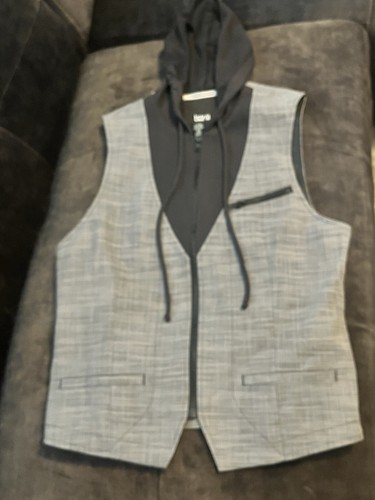 VETEMENTS BARIII Felpa con Cappuccio UOMO Gilet GRIGIO Felpa con Cappuccio Full Zip TAGLIA LARGE