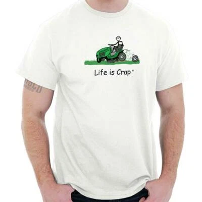 Life Is Crap Paisajista Cortacésped Manitas Hombres Informales Cuello Redondo Camisetas Camisetas Foto 1 de 4