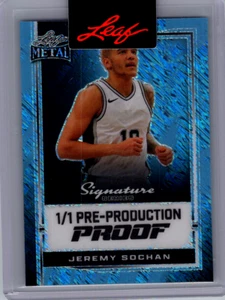 2024 Leaf Metal Pre-Production Proof Jeremy Sochan 1/1 Signature Series - Bild 1 von 2