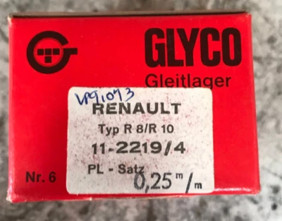 Glyco Rod Bearing Set (025) - 11-2219/4 / VP91073 - Fits Renault R8, R10 & More - Image 1 of 2