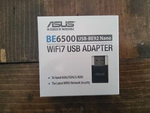 ASUS BE6500 USB-BE92 Nano WiFi7 USB Adapter*BRAND NEW*SEALED* - Photo 1/2