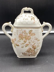 Antique 1800's Bawo Dotter Limoges Porcelain China Floral 2-Handled Biscuit Jar - Picture 1 of 13