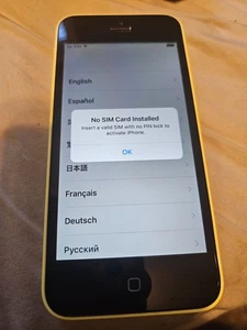 Apple iPhone 5c A1532 Amarillo - Bloqueado - Imagen 1 de 3