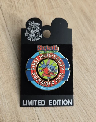 Prendedor WDW Disney 42661 Stitch's Great Escape! Spinner Attraction 1er Aniversario Foto 1 de 4
