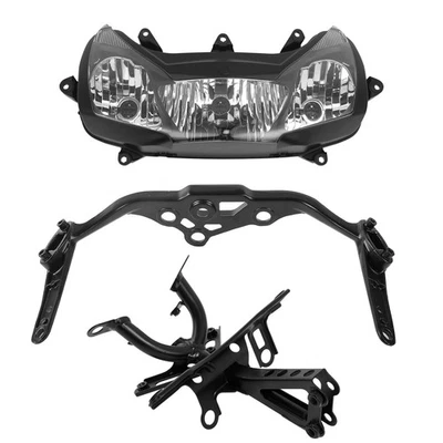 Conjunto de faros y soportes de carenado superior aptos para Honda CBR954RR 2002-2003 Foto 1 de 4