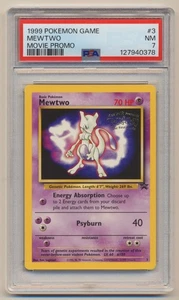 PSA 7 Pokemon 1999 Movie Black Star Promo Stamped Mewtwo #3 NEAR MINT Condition! - Picture 1 of 2