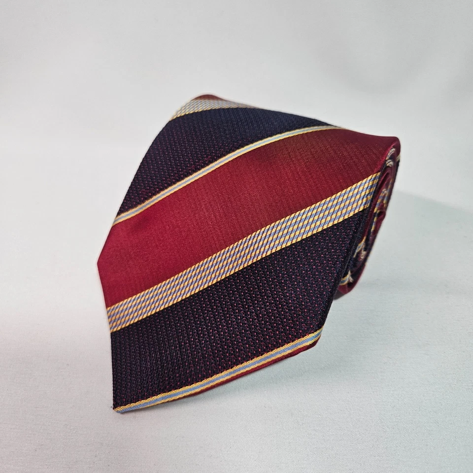 Corbata Paul Dione 100% Seda Hecha a Mano en Italia Hombres Rayas 4"x 58" Foto 1 de 4