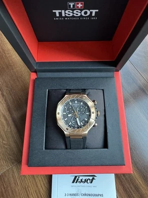 Tissot T-Race Chronograph Black/Rose Gold Quartz Men's Watch T1414173705100 - image 1 of 4