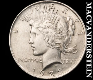 1923 Peace Dollar - Choice Gem Brilliant Uncirculated Lustrous #A3494 - Picture 1 of 2