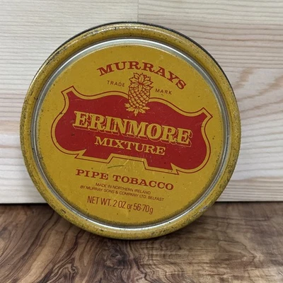 Pipa Murrrays and Sons de colección de los años 40 con impresión litográfica de tabaco caja de lata redonda, IRLANDA Foto 1 de 4