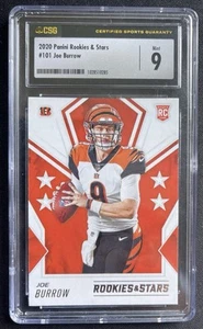 2020 Panini Rookie & Stars Football #101 Joe Burrow RC GRADED CSG 9 Mint - Bild 1 von 3