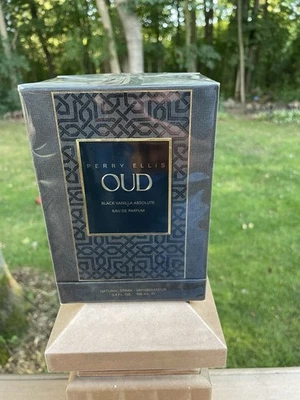 Nuevo en caja Perry Ellis ~ OUD BLACK VANILLA ABSOLUT ~ Eau De Parfum 3.4 100 ml ¡SELLADO! Foto 1 de 4
