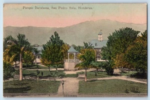 Honduras Postcard Parque Barahona San Pedro Sula c1910 Antique Posted - Picture 1 of 3