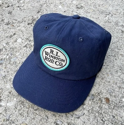 Blue R.L. Boné de beisebol Winston Snapback chapéu vara de bambu logotipo pesca com mosca patch - Imagem 1 de 4
