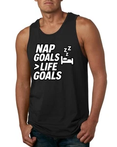Nap Goals Over Life Goals lustiges Naptime Sleeping Zzz Herren Tanktop - Bild 1 von 9