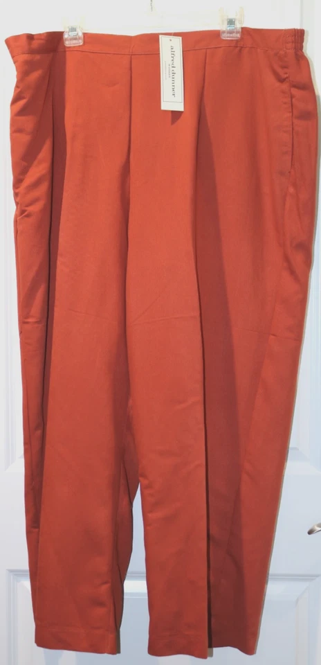 Pantalones Alfred Dunner Talla 24W Russett Naranja Oscuro Cintura Elástica en la Espalda Nuevos con Etiquetas Foto 1 de 1