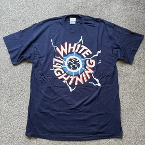Camiseta De Colección Años 90 Blanco Rayo Logo Sidra Puntada Única XL Pantalla Estrellas Nueva - Imagen 1 de 9