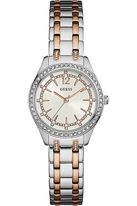 GUESS W0830L1,Lady Dress,Stainless Steel,Two-Tone,Crystal Accented Bezel,30m WR - Picture 1 of 2