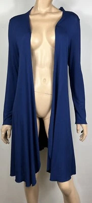 Ojay Blue Longline Open Coat - Size 12 - image 1 of 4