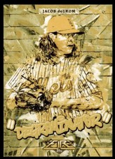 2017 Topps Fire Monikers Gold Minted Jacob deGrom #M-35 Short Print SP Mets